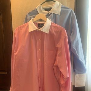 Men’s TWO Size 18 dress shirts w/French cuffs